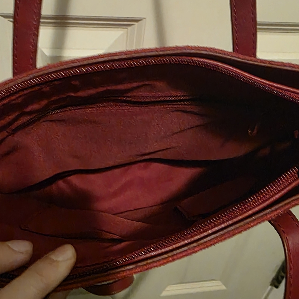 Kate Spade Red Suede Tote Bag - Picture 6 of 7